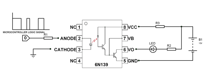 6 n139光耦合器电路