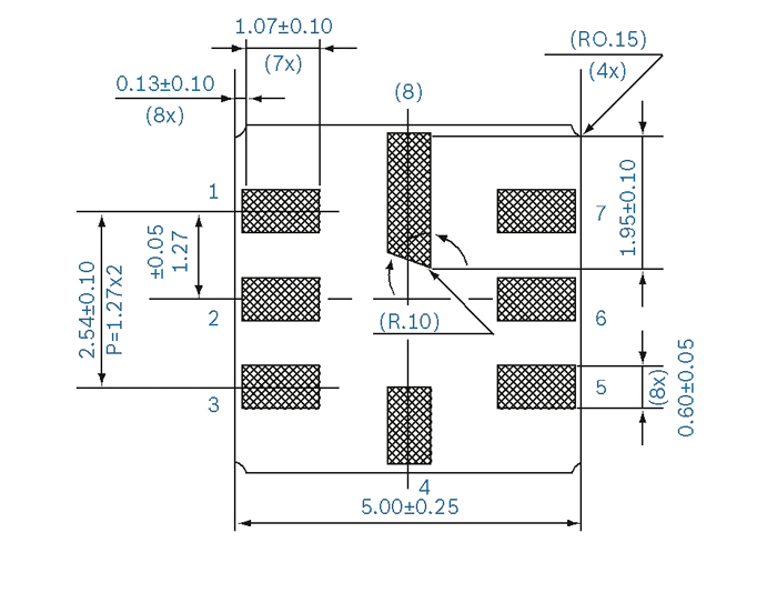 BMP085压力传感器尺寸