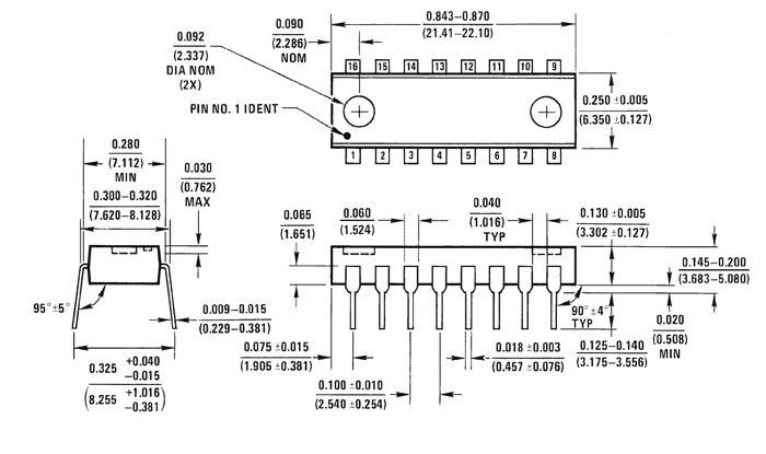 DAC0808 IC尺寸