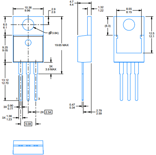 LM7815 IC的维度