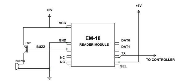 EM-18 RFID阅读器电路图