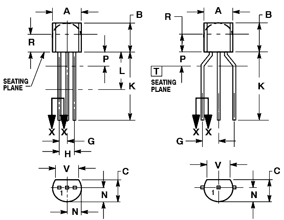 KSP2222A晶体管尺寸