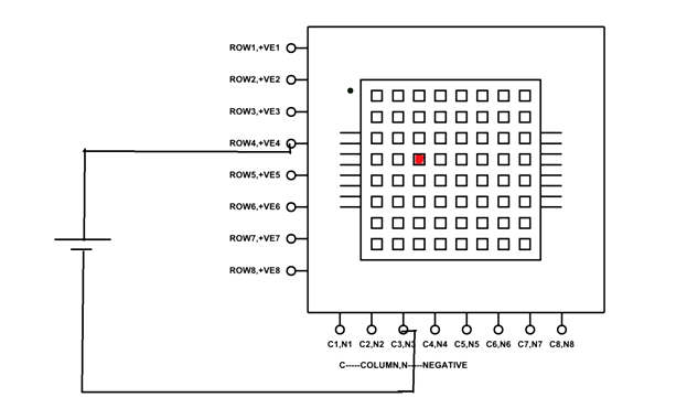 LED矩阵示例电路