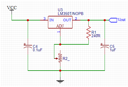 LM350电压调节器电路图