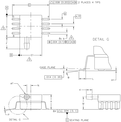 MPX5004DP尺寸