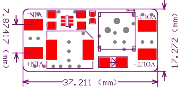 MT3608升压电源模块尺寸