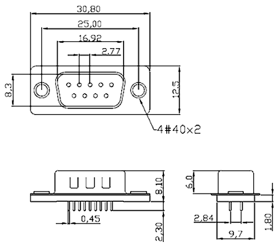 RS232接口尺寸