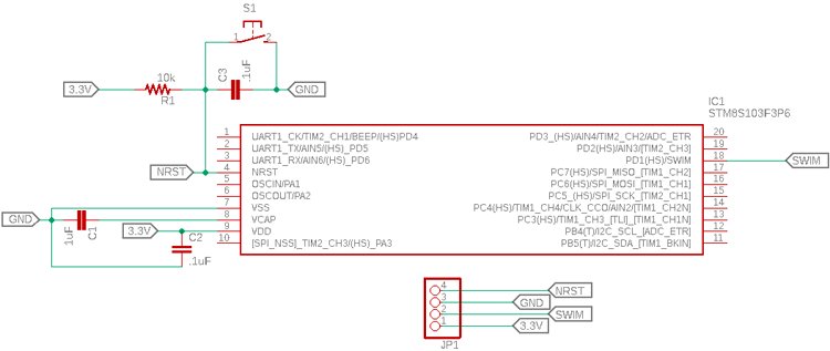 STM8单片机连接