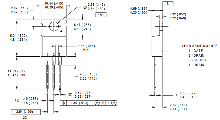 STP80NF70 n沟道MOSFET二维模型