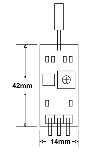 SW-520D倾斜传感器尺寸