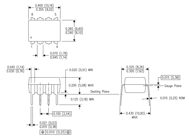 VIPER22A SMPS控制器尺寸